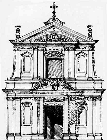 Disegno facciata chiesa san Donnino