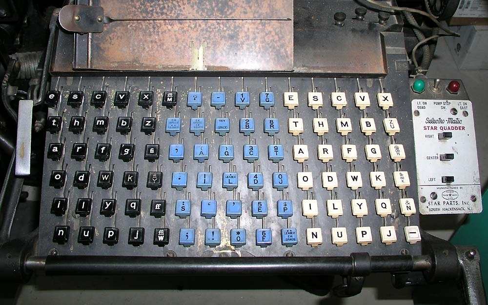 tastiera della linotype