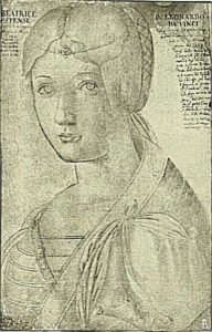Beatrice d'Este (disegno fatto da Leonardo)