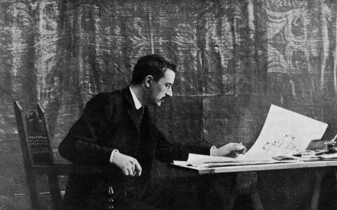 1900, Luca Beltrami al lavoro