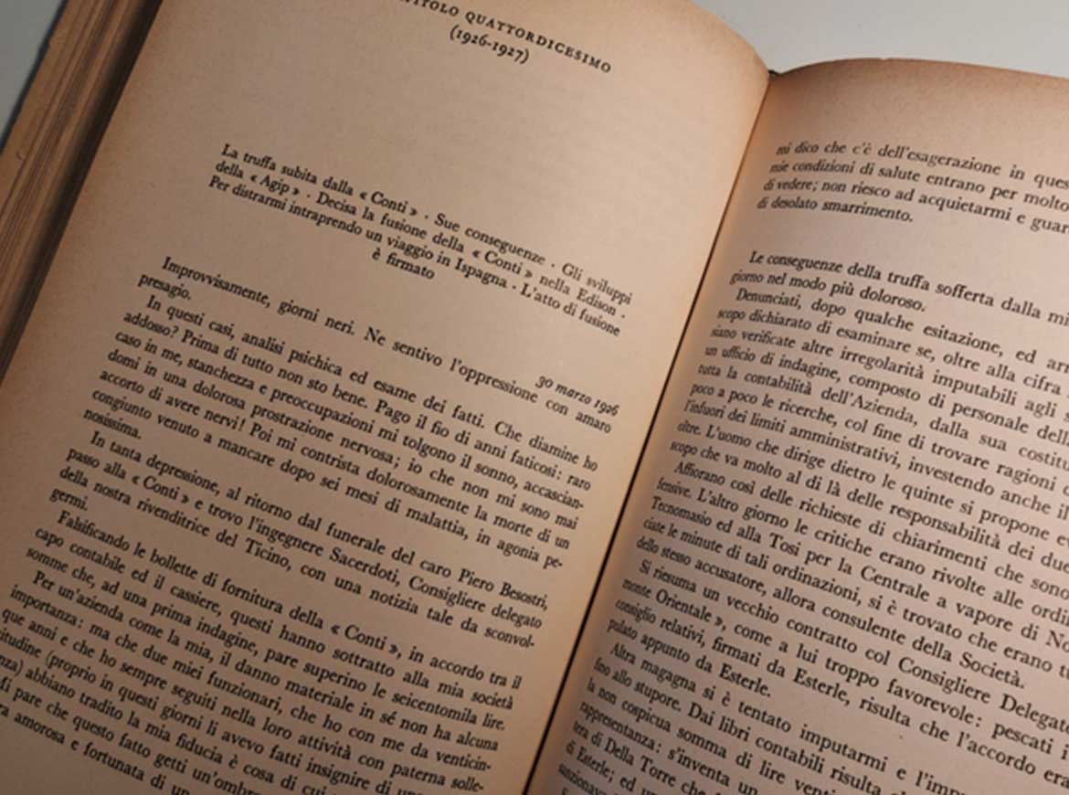 La Storia dal 1895 al 1941 letta attraverso il diario di Ettore Conti