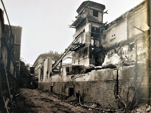 Il Conservatorio dopo i bombardamenti del 1943