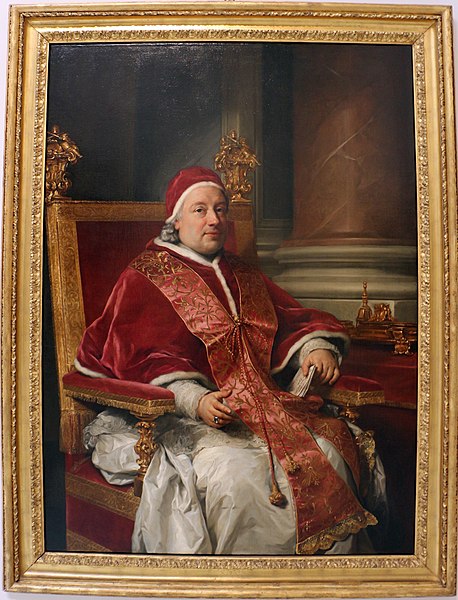 Ritratto papa Clemente XIII Rezzonico,1758. Anton Raphael Mengs, Pinacoteca Nazionale Bologna
